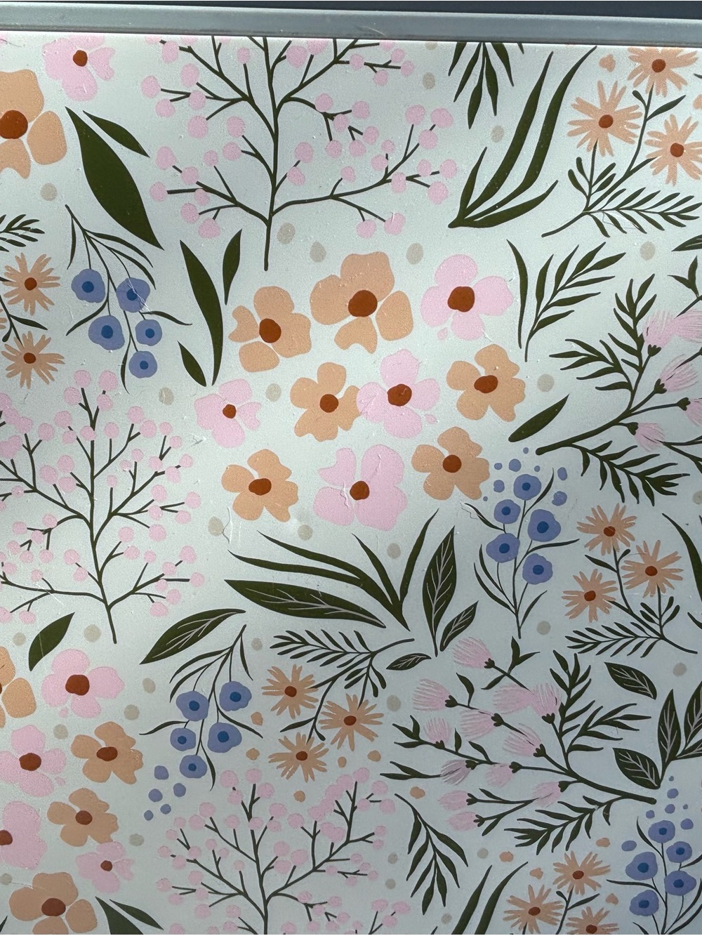 Floral Lap Desk with Handle - Green & Peach - Picture 4 of 11